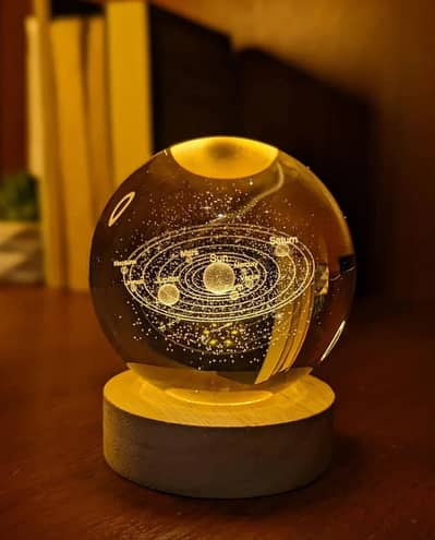 3D Crystal Moon Ball Lamp - USB Galaxy Night Light whole sale