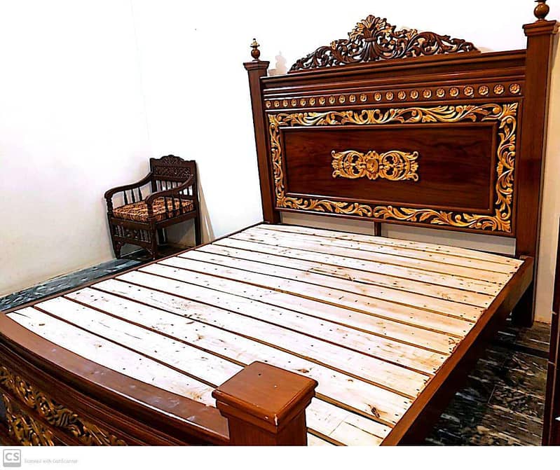 Premium Solid Kikar King Bed 6×6 5