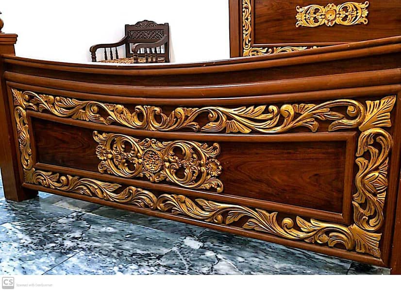 Premium Solid Kikar King Bed 6×6 6
