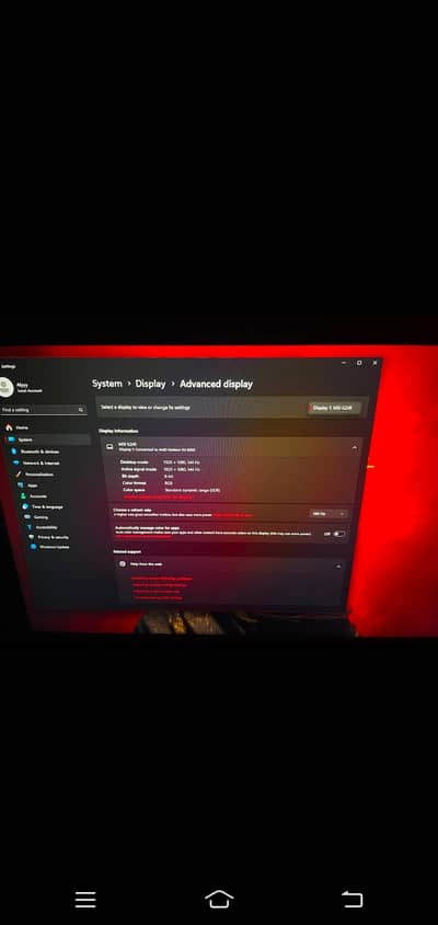 Msi 144hz Gaming Monitor with original stand