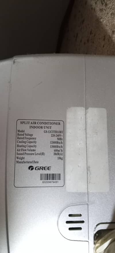 Gree 1 Ton G10 Invertor for Sale 3 Season Used (Outdoor Kit Repaired)