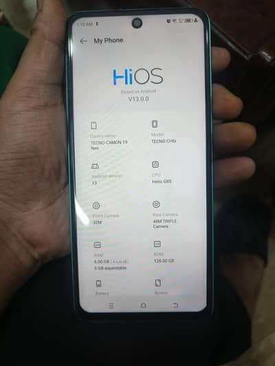 Tecno CAMON 19 Neo (6Gb+128Gb)(3 Years used)