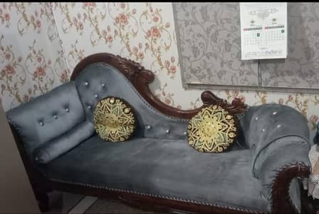 Luxury Wooden Deewan Sofa – Excellent Condition | Like New