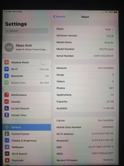 I paid, tablet tab