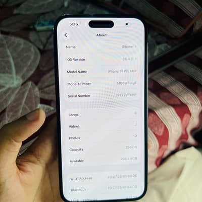 iPhone 14 Pro Max non pta 10/10 condition with box battery health 83%
