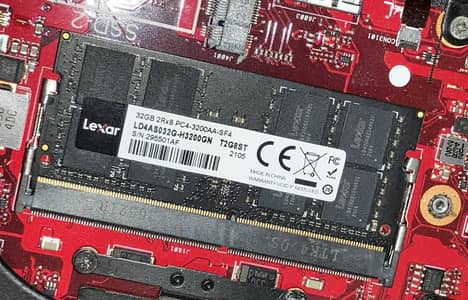 Lexar 32GB DDR4 3200MHz Laptop RAM used