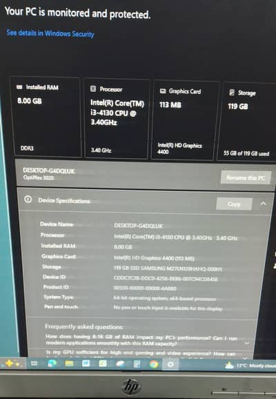 DELL PC INTEL (R) CORE i3