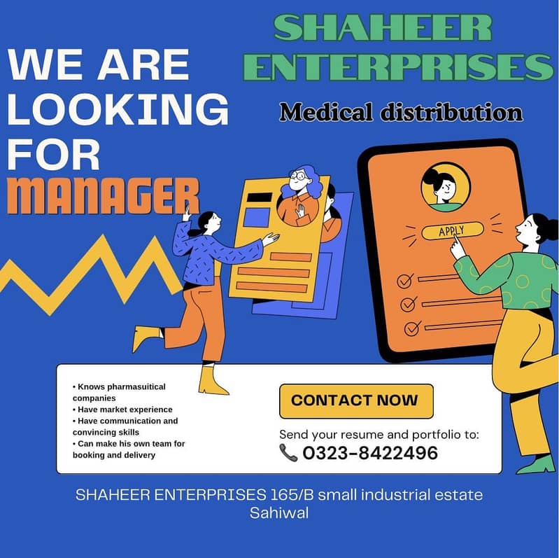 Manager for pharmaceutical distribution 0