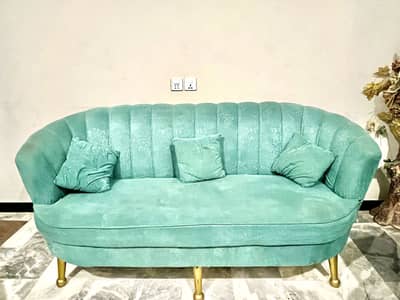 7 seater sofa in sea blue color