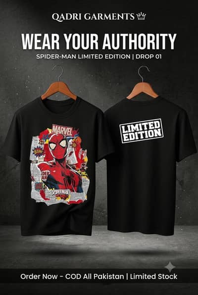 QADRI GARMENTS - Spider-Man Limited Edition Oversized T-shirt | New