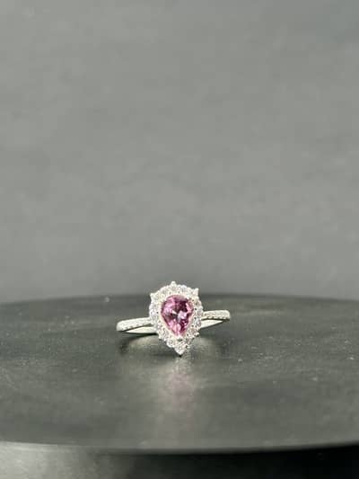 Pink tourmaline ring