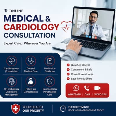 Online Medical & Cardiac Consultation (Email@dr. raja. shakeel@gmail. com