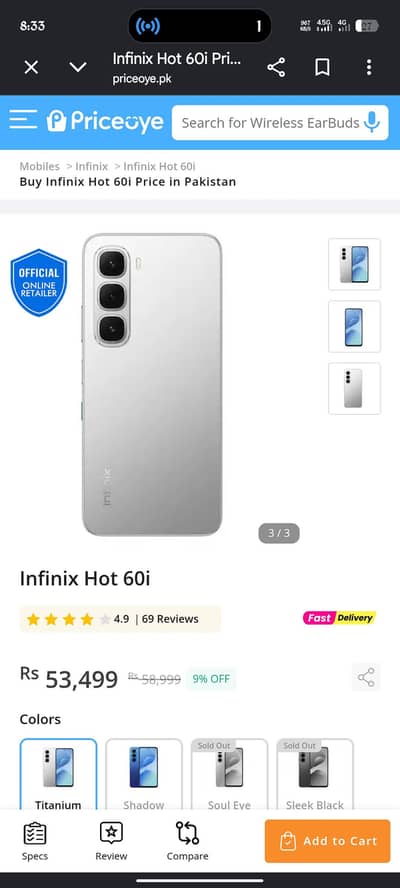 infinix hote 60i