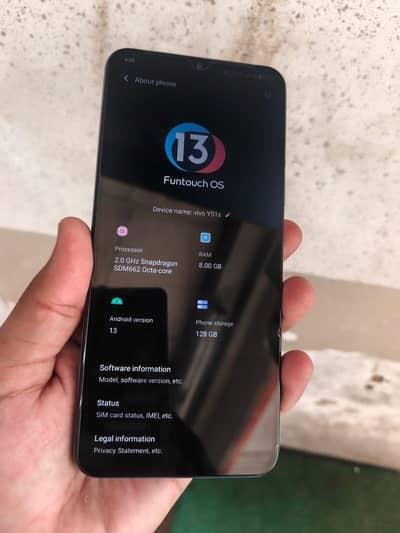 vivo y51s 8/ 128