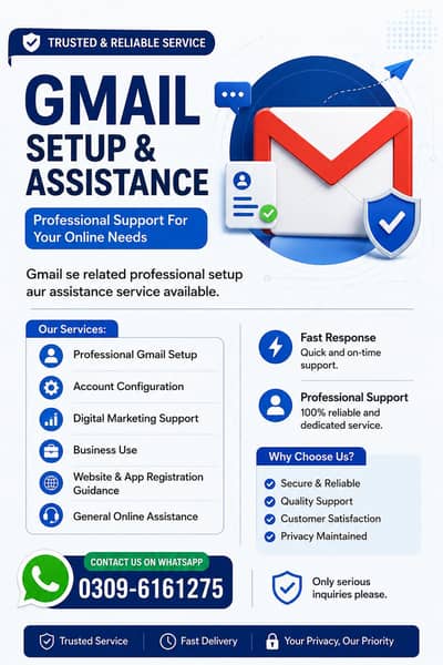 Professional Gmail & Account Assistance