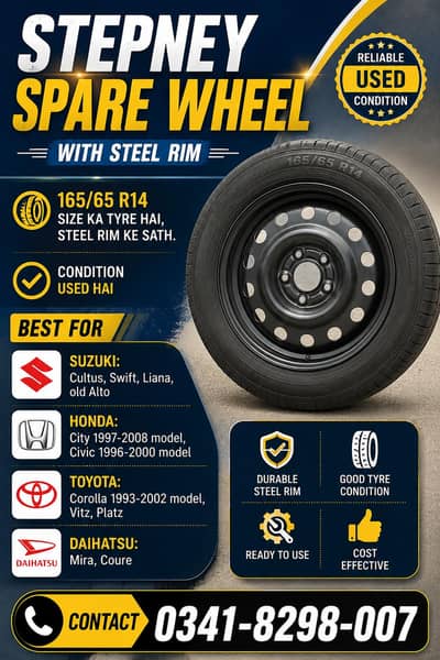 Stepney , Wheel With Steel Rim 14 Size