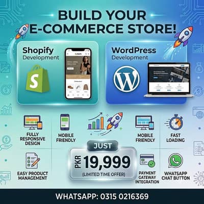 Get your WordPress or Shopify Store