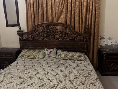 wooden bed