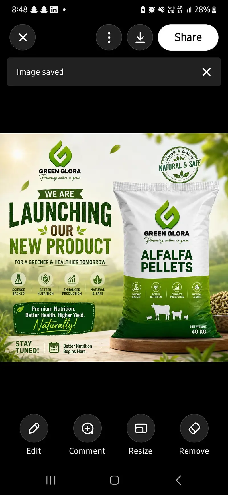 Alfalfa (Lucern) pellets — photo 2