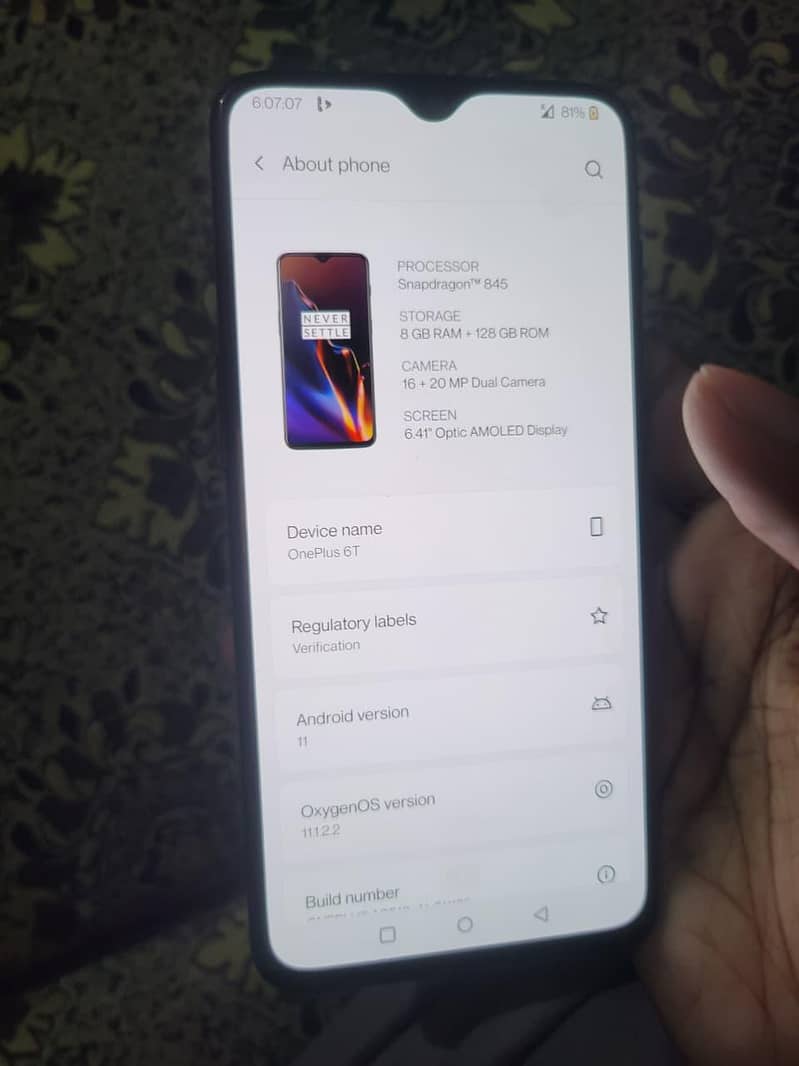 One Plus 6T 7