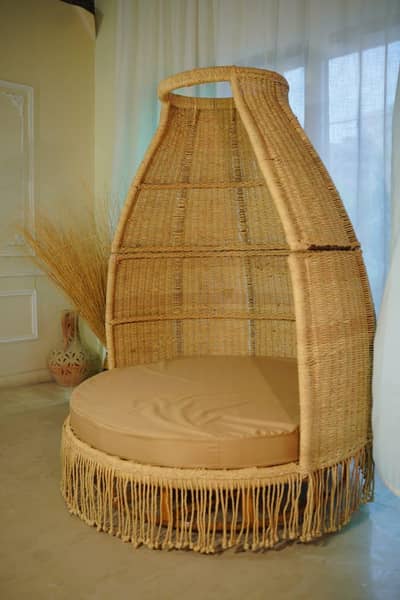 Portable Bamboo Weaved Bench/Swing