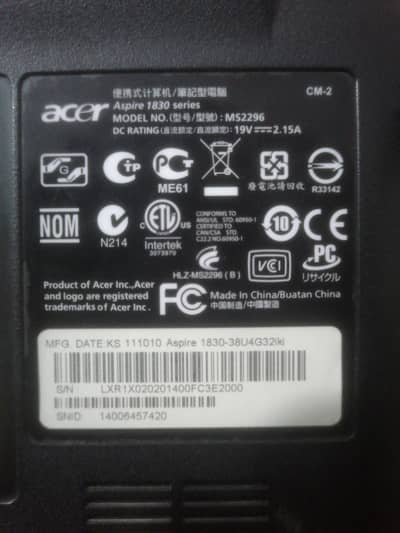 Acer Aspire 1830