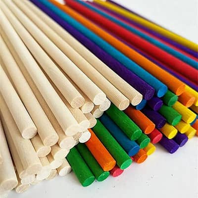 Natural wooden colour ice cream sticks Crafts tools