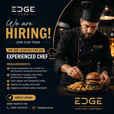 Fast Food Expert Chef- Required
