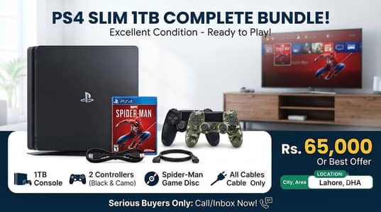 PlayStation 4 Slim 1TB Complete Bundle