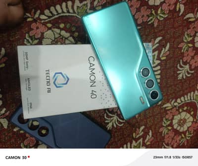 Techno camon 40 16/256GB with box and charger condition 9/10