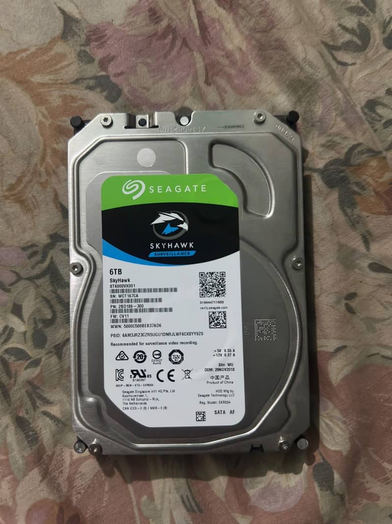 6TB hard disk 10/10 2