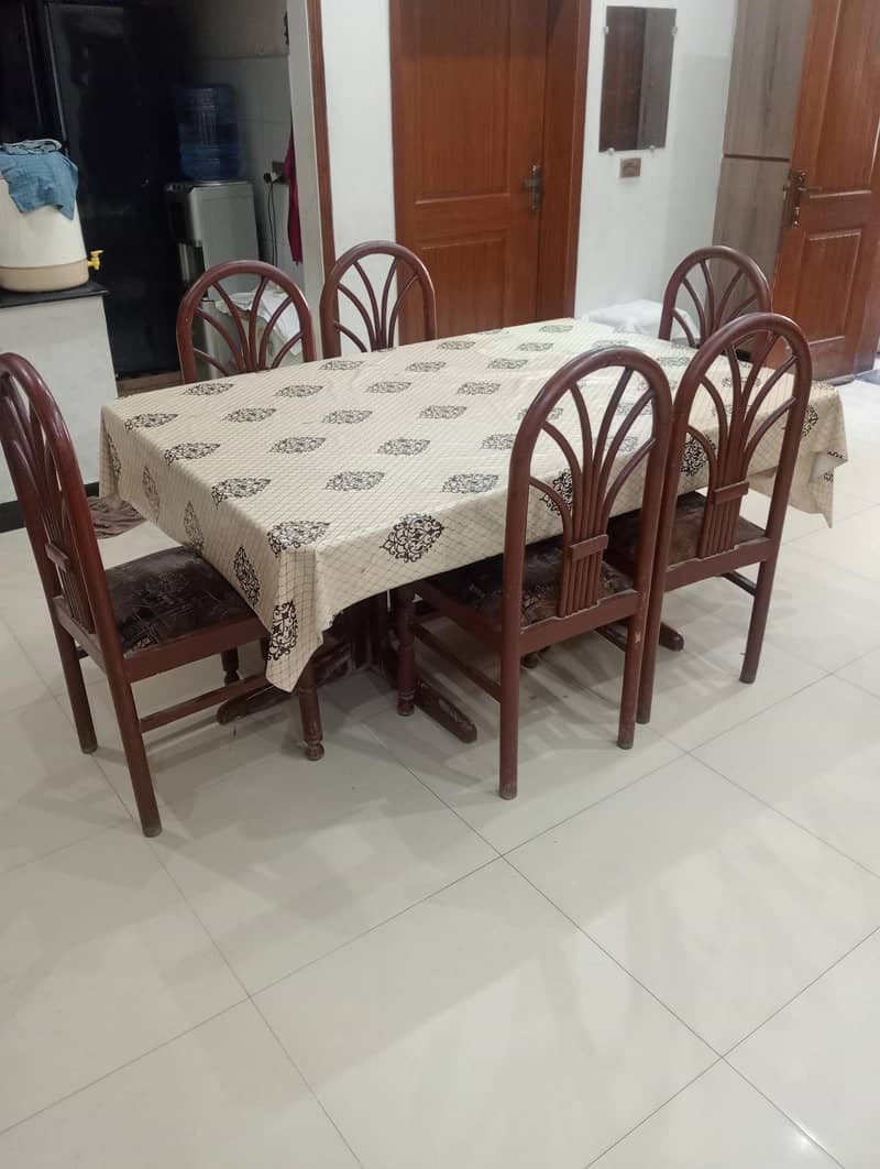 dining table with 6  0