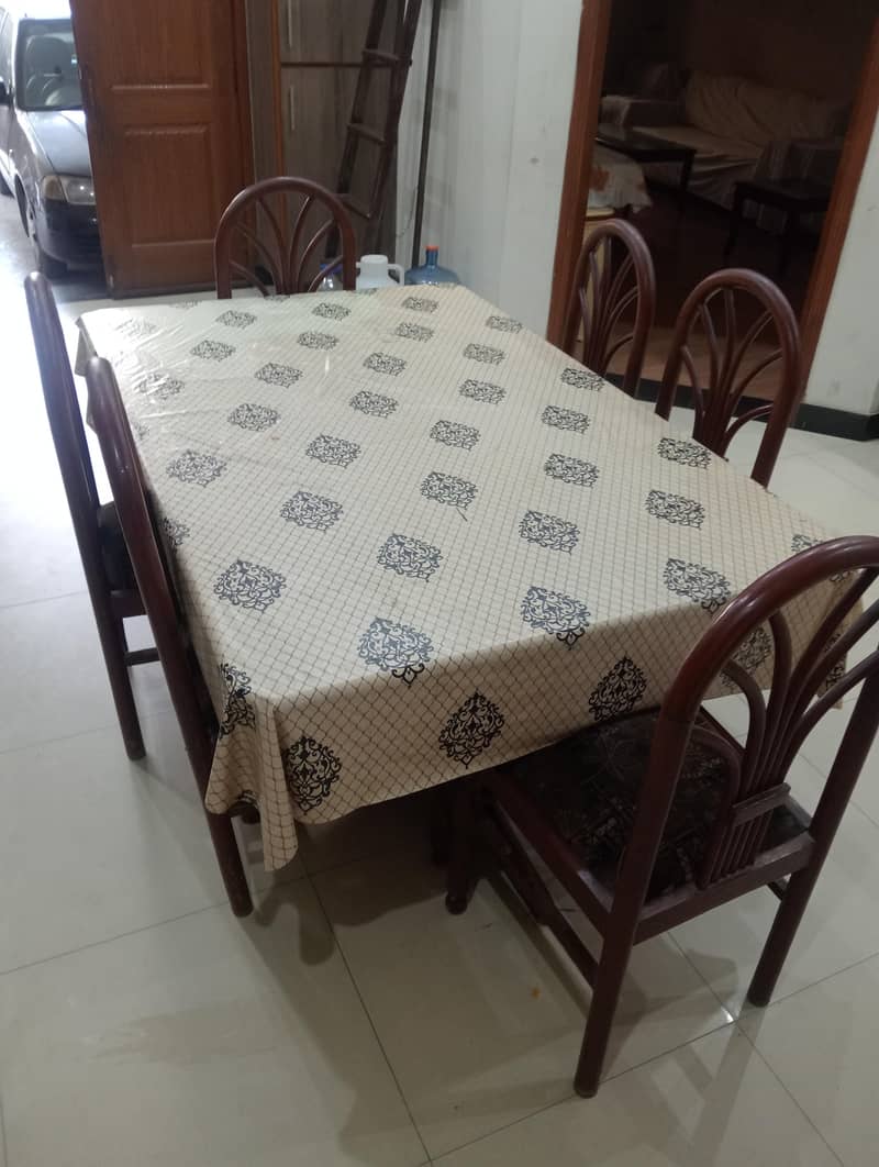 dining table with 6  1