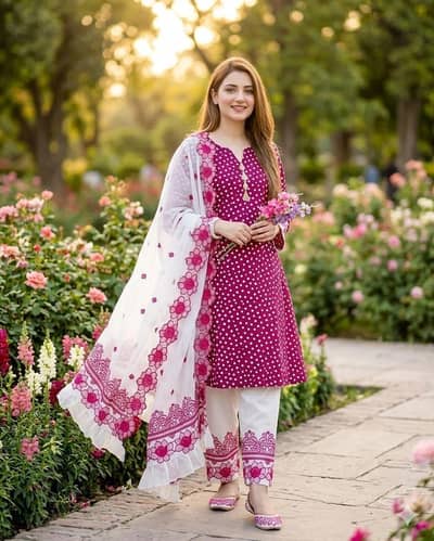 pink floral kurta pajama