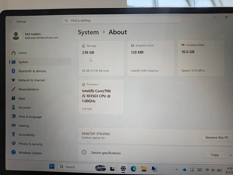 Microsoft Surface go 0