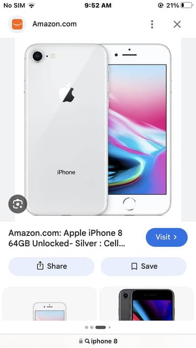Apple iPhone 8 64gb white colour waterpacked