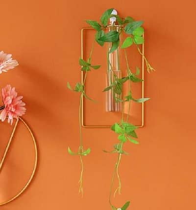 Golden Metal Vases Set of 2