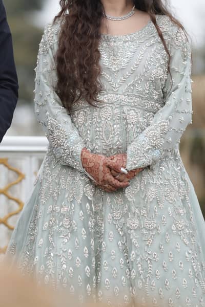 Wedding dress sky blue color