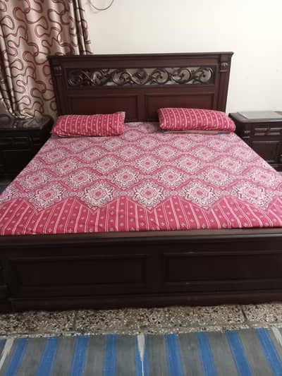 Beautiful Pure Wooden Bed Set