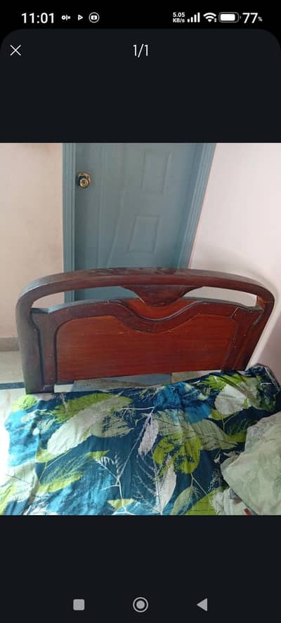 single bed wooden
