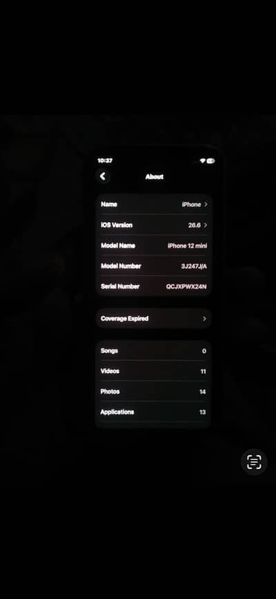 Iphone -12 mini for sell water pack