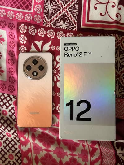 OPPO Reno12 F 5g with box 12-256 gb in warranty