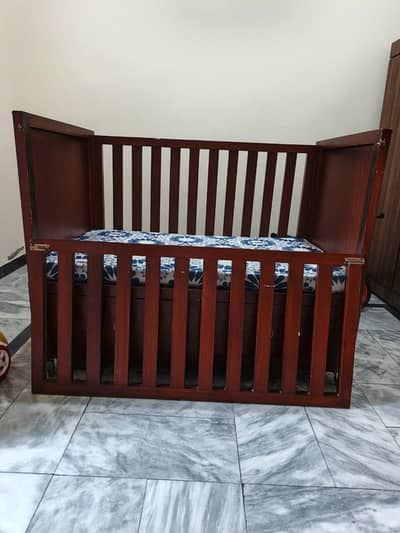 Solid Wood Baby Cot / Bed with Storage Drawers & Mattress