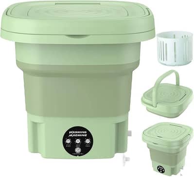 Compact Green Mini Washing Machine for Home & Office