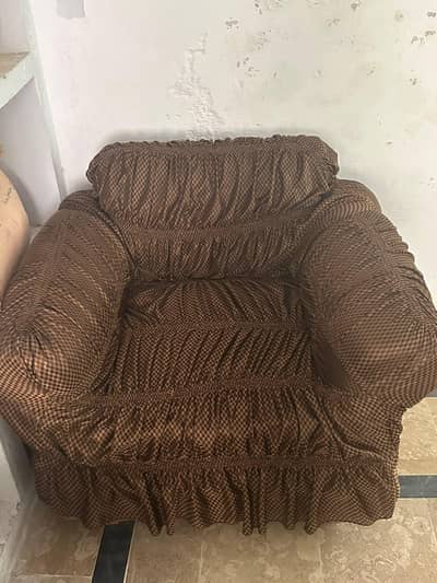 sofa set with cover and table