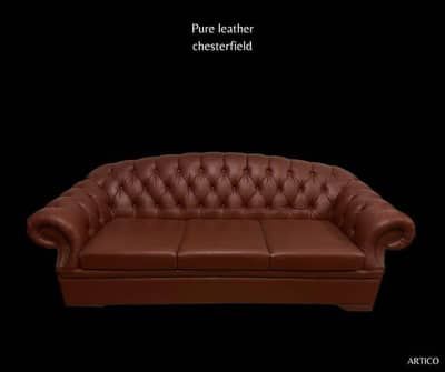 Pure leather chesterfield sofa set
