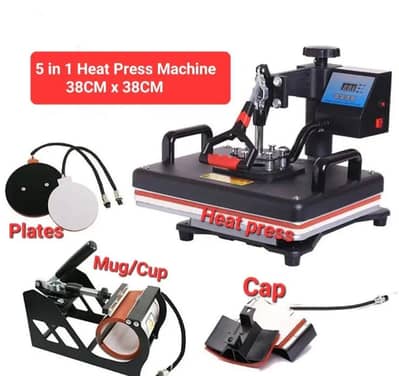 5-in-1 heat press machine for T-shirt sublimation-excellent condition