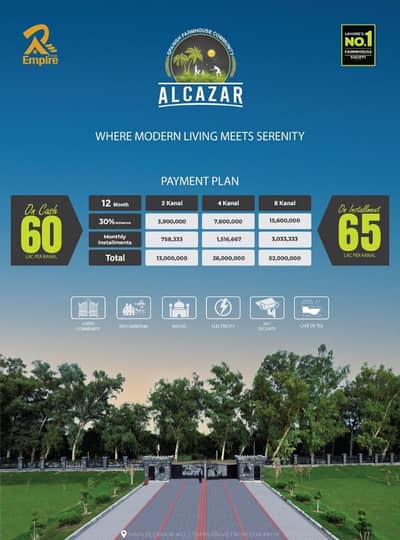 Al Cazar Farmhouse 2 Kanal Plot File Available For Sale