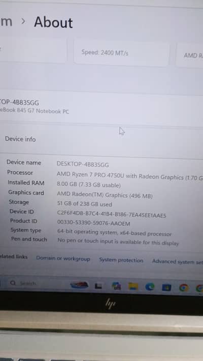HP elite book Ryzen 7 pro