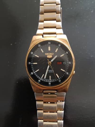 sekio 5 watch original antique watch auto matic watch golden colour